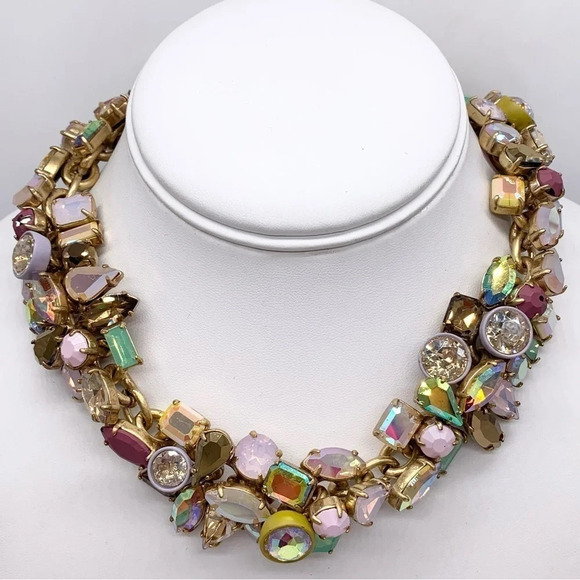 J. Crew Brulee AB Cluster Collar Necklace - Picture 1 of 12